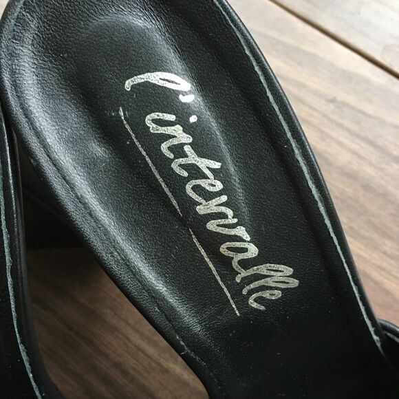 L’intervalle Leather Mule Shoes Sandals Heels Shoes Black 39 - Picture 9 of 10